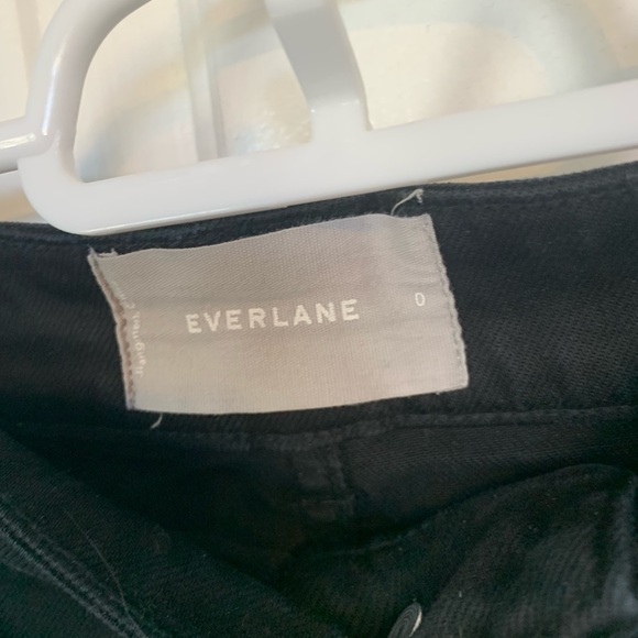 Everlane The Straight-Leg Crop Jeans Denim Cropped in Black Size 0 Short/Petite - Picture 4 of 4